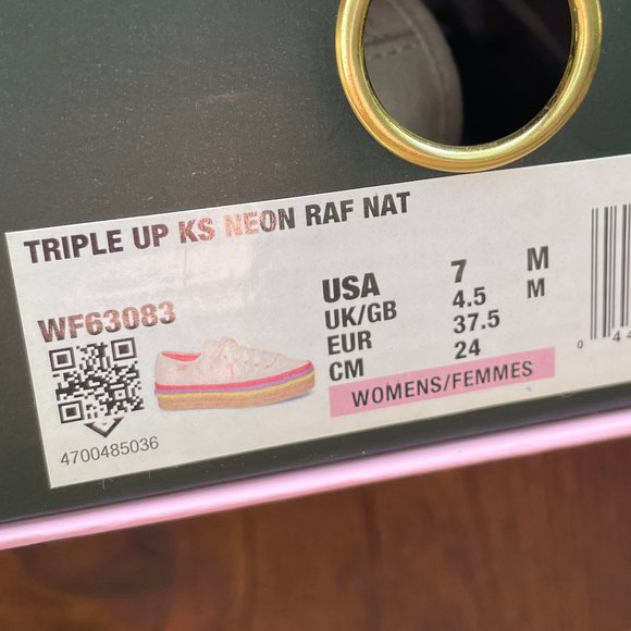 Keds Kate Spade Triple Up Neon Raffia Sneaker - Picture 6 of 7